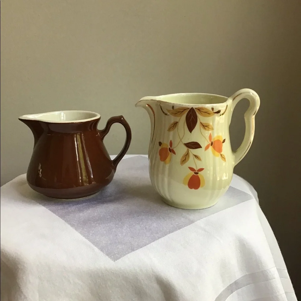 Vintage HALL Coffee Creamers‎ Bundle Set of 2 USA